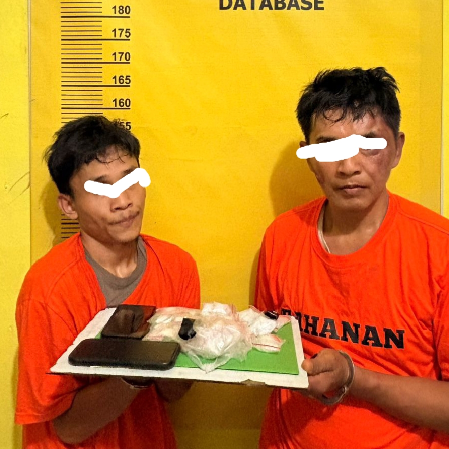 Ratusan Gram Sabu disita dan 3 Tersangka di Amankan Polsek Kelayang