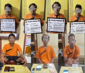 Gawat, Dalam Sehari Polsek Peranap Ringkus 7 Pelaku Penyalahguna Narkoba
