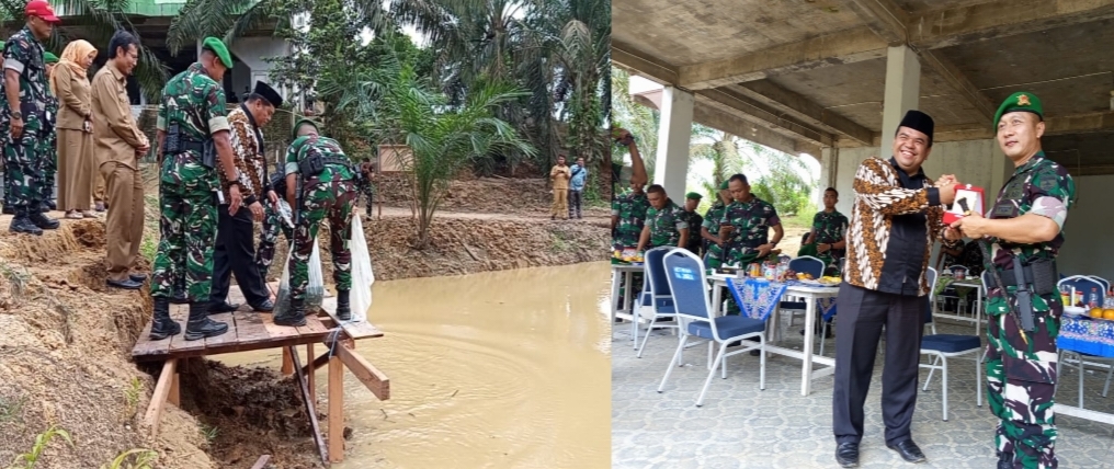 Danbrigif TP 89/GG dan Ketua DPRD Inhu Tinjau Program Ketahanan Pangan Yonif 850/SC Rengat