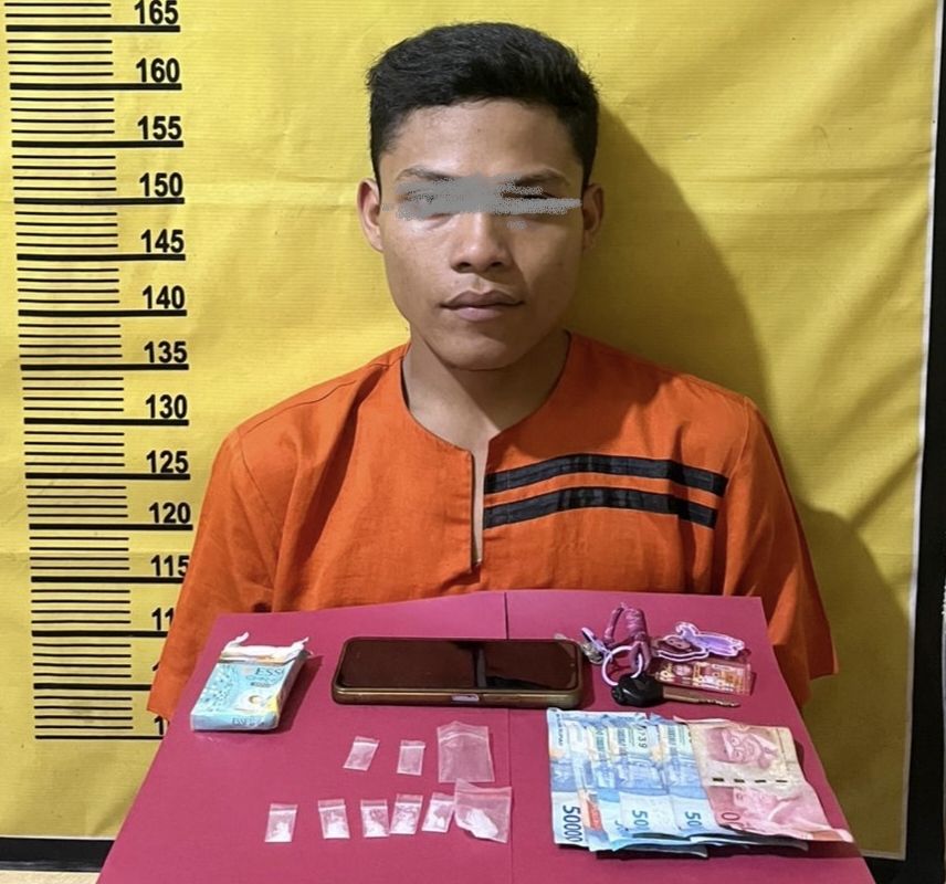 Lima Paket Sabu Dalam Kotak Rokok, Bolot Diborgol Polsek Rengat Barat