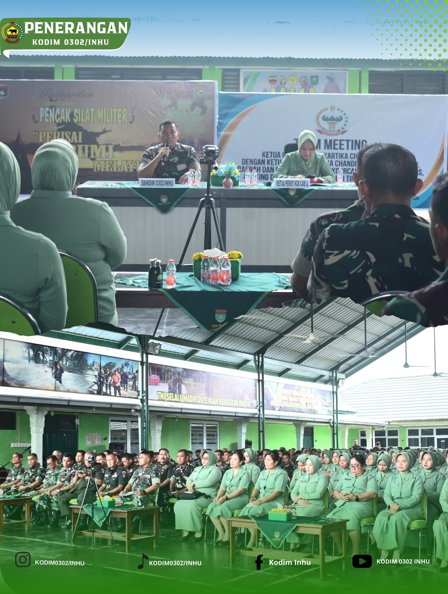 Dandim 0302 Inhu-Kuansing Letkol Arh Bangun Bara Kurniawan Prabowo Pimpin Pelaksanaan Jam Komandan