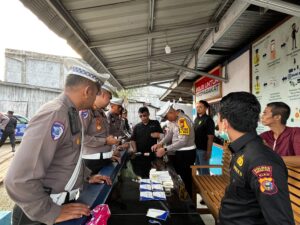 Supir Bus Antar Provinsi Kedapatan Bawa Sabu Saat Pengecekan Kesehatan Oleh Satlantas Polres Inhu