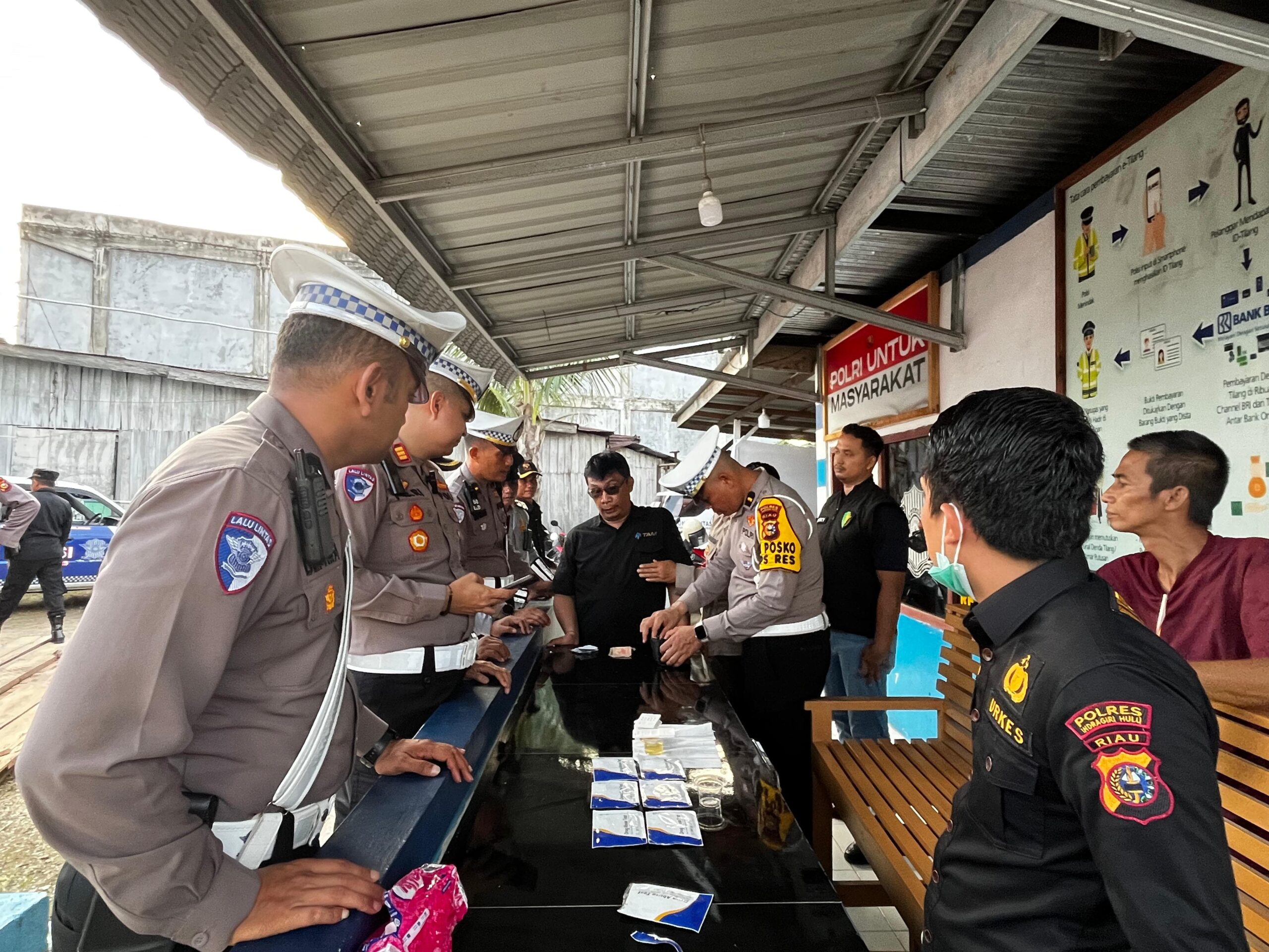 Supir Bus Antar Provinsi Kedapatan Bawa Sabu Saat Pengecekan Kesehatan Oleh Satlantas Polres Inhu