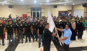 Sunaryo Ningrat Resmi Pimpin IPSI Inhu, Pataka Dikibarkan di Kantor Bupati