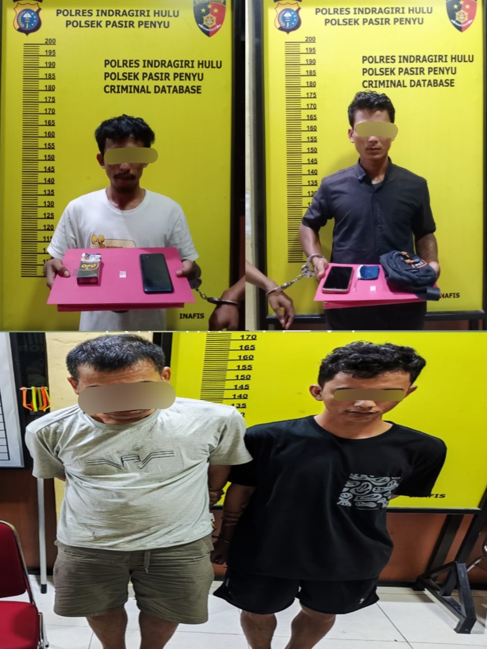 Berantas Narkoba, Polsek Pasir Penyu Ringkus Empat Tersangka Dalam Sehari