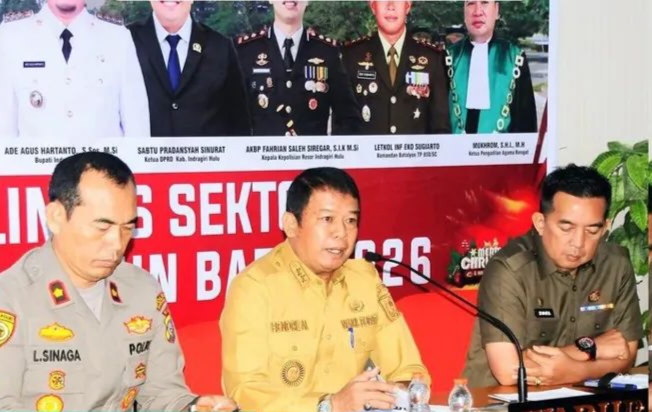 Wabup Inhu Pimpin Rapat Lintas Sektor Hadapi Natal dan Tahun Baru