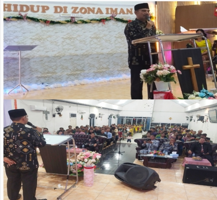 Ibadah Natal GPdI Elsaddai Rengat Barat Dihadiri Kepala Kemenag Inhu