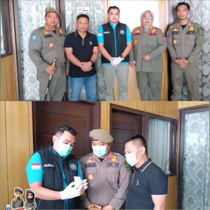 Cegah Penyalahgunaan Narkoba, Satpol PP Inhu Gandeng BNN Gelar Tes Urin Personel