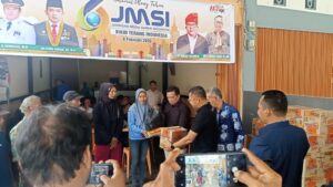 HUT JMSI ke-6 dan HPN 2026 di Inhu, Hotli Bagikan Puluhan Paket Sembako