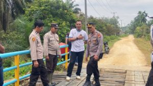 Polres Inhu Bangun Empat Jembatan Merah Putih Presisi, Ini Lokasinya