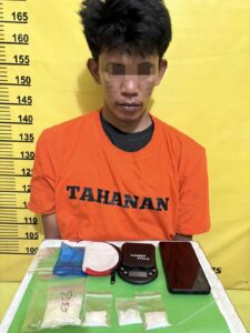 Polsek Kelayang Grebek Pondok Warung Batu Betanam Simpang Kelayang, Puluhan Gram Sabu Siap Edar Diamankan