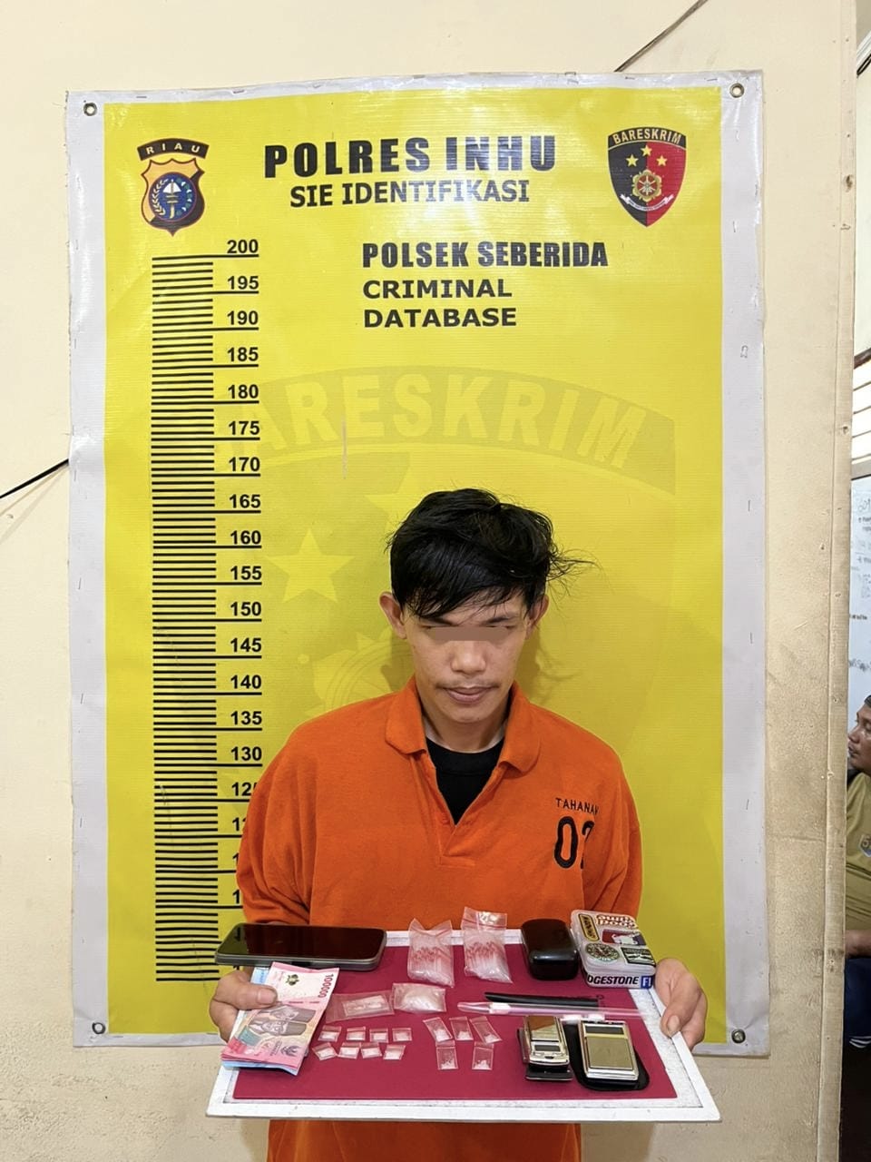 Polsek Seberida Tangkap Pengedar Sabu di Buluh Rampai, 15 Paket Siap Edar Disita