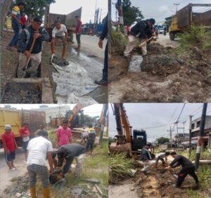 Peduli Lingkungan Bersih Dan Sehat, Ketua DPRD Inhu Masuk Selokan