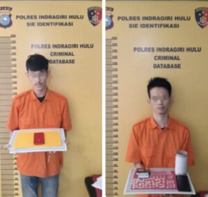 Satnarkoba Polres Inhu Bekuk Dua Orang Pemuda Kuba, 63 Paket Sabu Diamankan