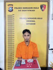 Pria Desa Japura Lirik Diringkus Satresnarkoba Polres Inhu, Dua Paket Sabu Diamankan