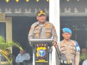 sinergitas lintas sektor, Polres Inhu Gelar Apel Sabuk Kamtibmas