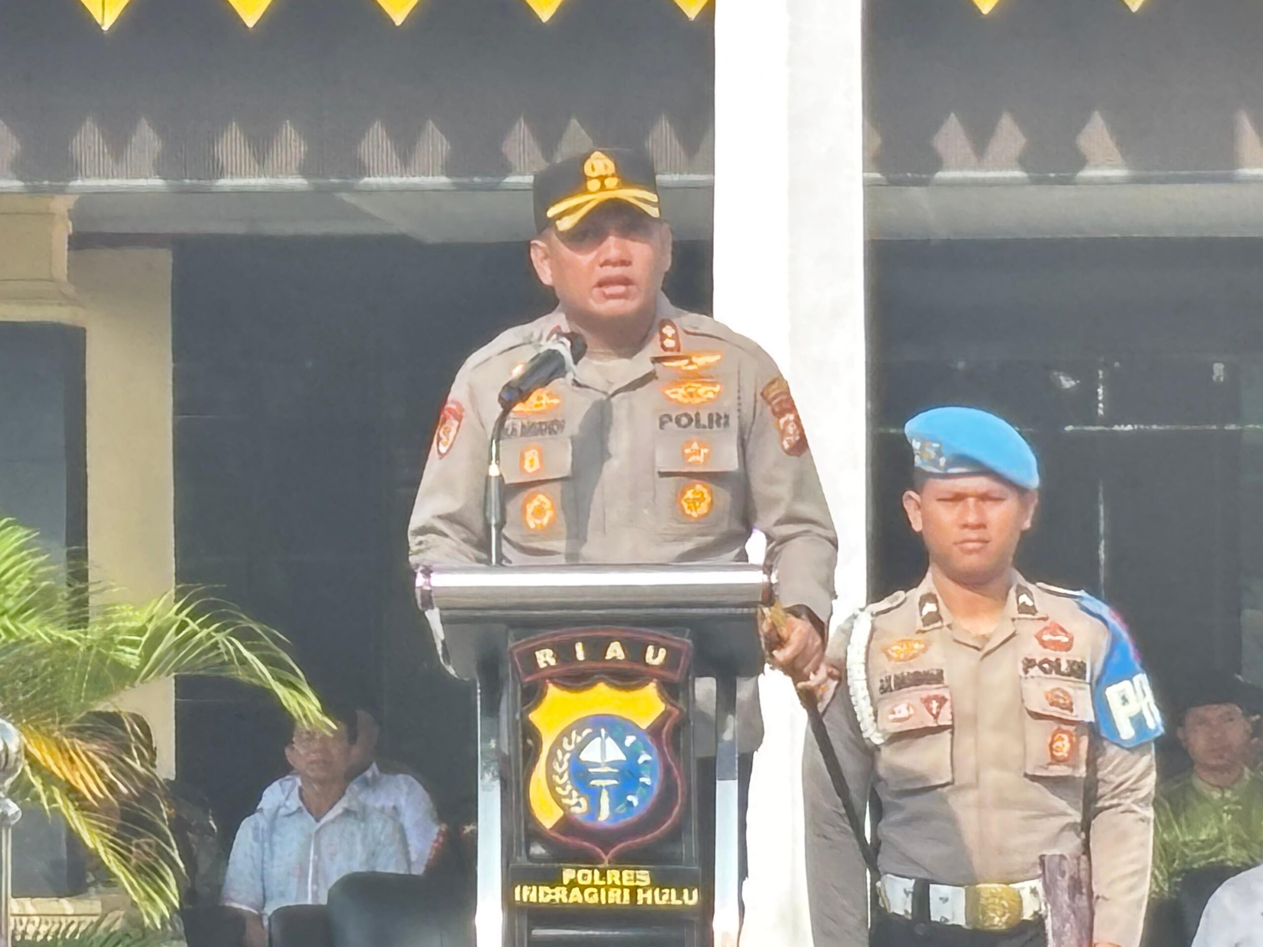 sinergitas lintas sektor, Polres Inhu Gelar Apel Sabuk Kamtibmas