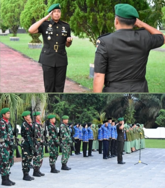 Peringati HUT ke-67 Korem 031/WB, Kodim 0302/Inhu Ziarah ke TMP Indra Bakti