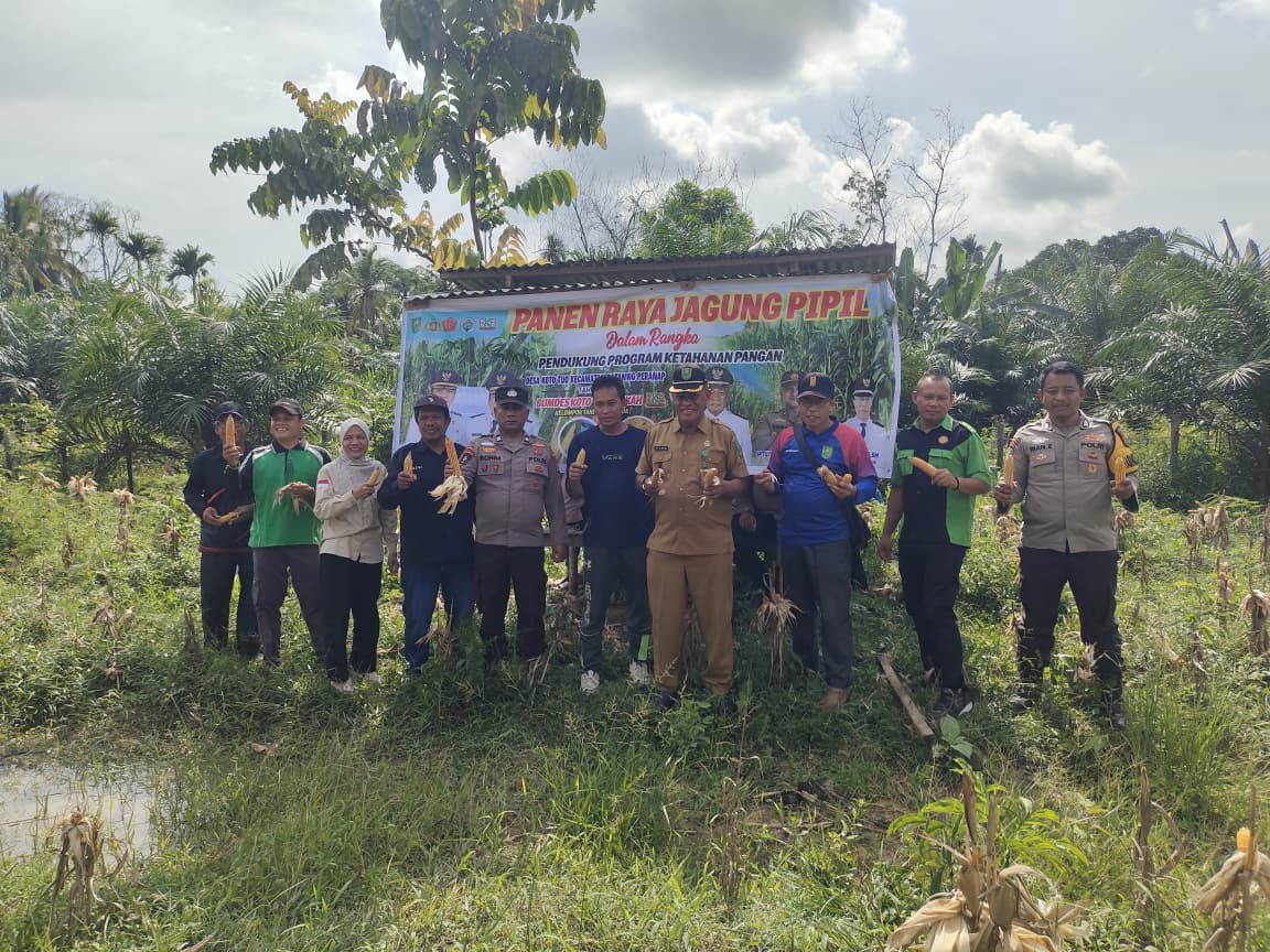 Kolaborasi Polres Inhu Bersama Usaha Desa, Perkuat Ketahanan Pangan Program Pemerintah Pusat