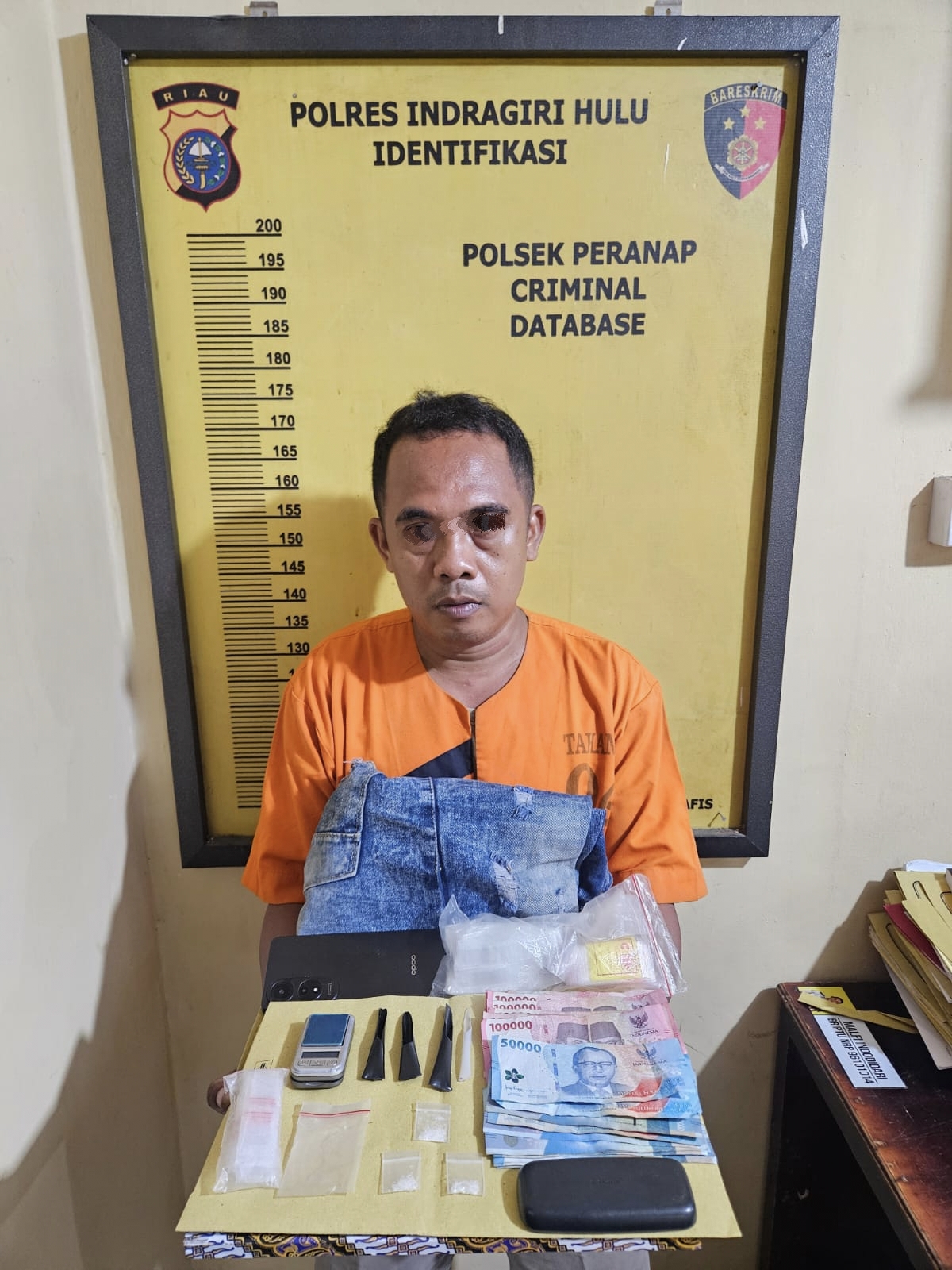 Polsek Peranap Ringkus DH Miliki Tiga Paket Sabu