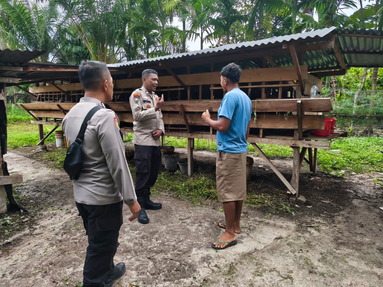 Polsek LBJ Sambangi Peternak Kambing, Dorong Ketahanan Pangan Nasional