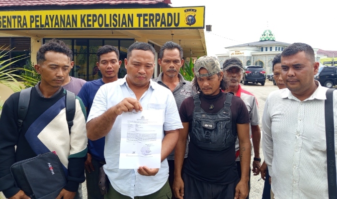 Petani Sungai Raya Laporkan Dugaan Pengrusakan Kebun dan Pengancaman ke Polres Inhu