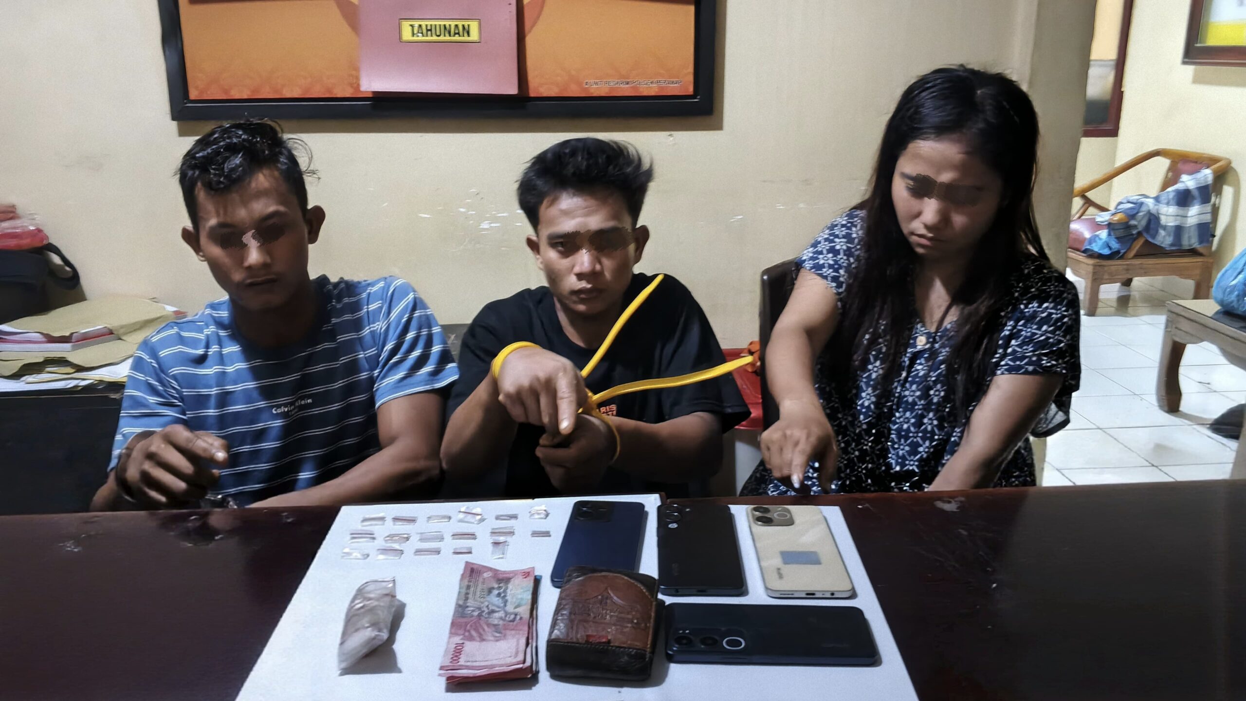 Simpan Sabu Dalam Bra, Gerombolan Pelaku Penyalahgunaan Narkotika Dibekuk Polsek Peranap