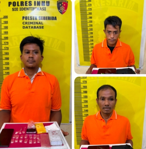 Polisi Gerebek Rumah Kontrakan di Pangkalan Kasai, 18 Paket Sabu dan 3 Orang Diamankan