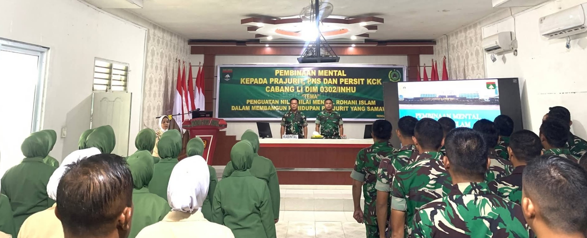 Perkuat Keimanan, Kodim 0302/Inhu Bekali Prajurit dan Persit Nilai Mental Kerohanian
