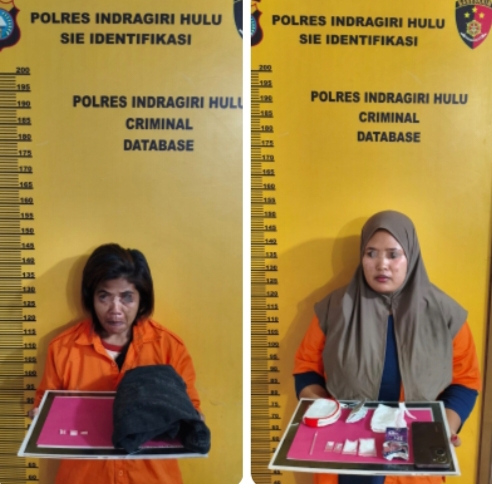 Dua Perempuan Diamankan Polsek Rengat Barat, 6,55 Gram Sabu Disita