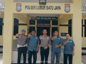 Pererat Sinergi, DPC GAMKI Inhu Silaturahmi ke Polsek LBJ  Kedua pihak sepakat jaga toleransi, cegah narkoba dan hoax di Indragiri Hulu