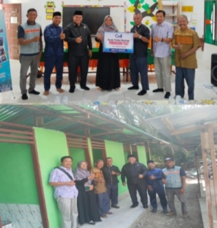 Ketua DPRD Inhu Sokong Serta Apresiasi CSR PT INECDA: 6 unit toilet untuk SD IT Al-Huda Petala Bumi