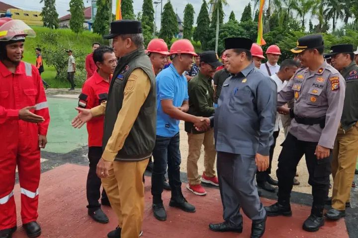 Ketua DPRD Inhu Bersama Forkopimda Ikuti Apel Kesiapsiagaan Karhutla 2026