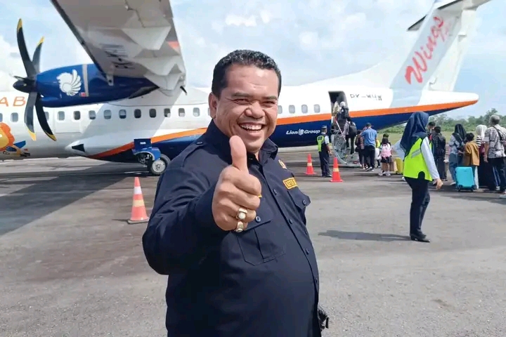 Ketua DPRD Inhu Hadiri Peresmian Penerbangan Perdana Wings Air diBandara Japura