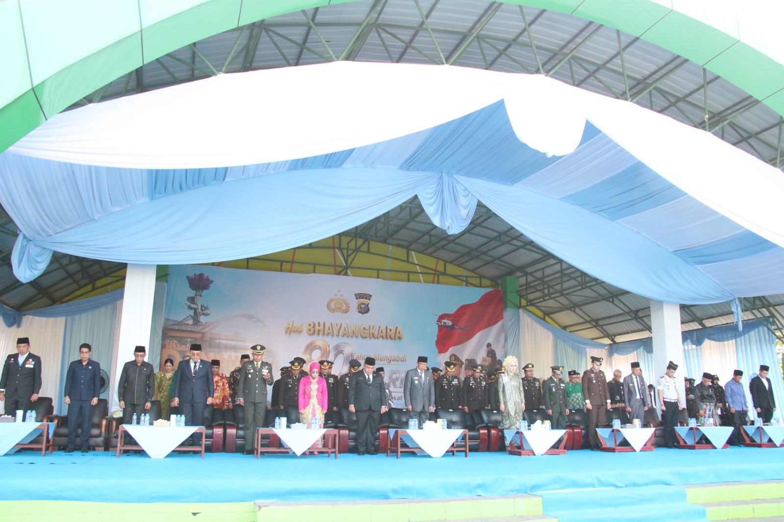 Polres Inhu Gelar Upacara Hari Bhayangkara, Kapolres Bacakan Amanat Presiden RI