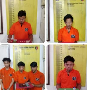 Polsek Batang Gansal Tangkap Enam Pelaku Narkoba dalam Kurang dari 24 Jam