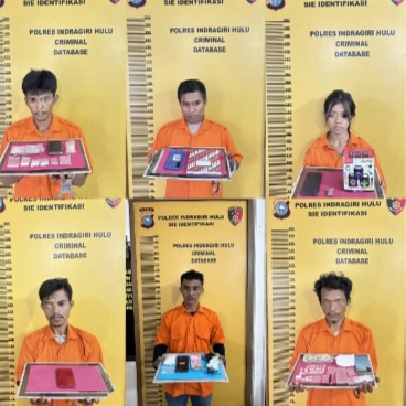 Kasat Narkoba Baru Polres Inhu Langsung Tancap Gas, 120,73 Gram Sabu dan 2,97 Gram Ganja Disita, 6 Pengedar Diamankan