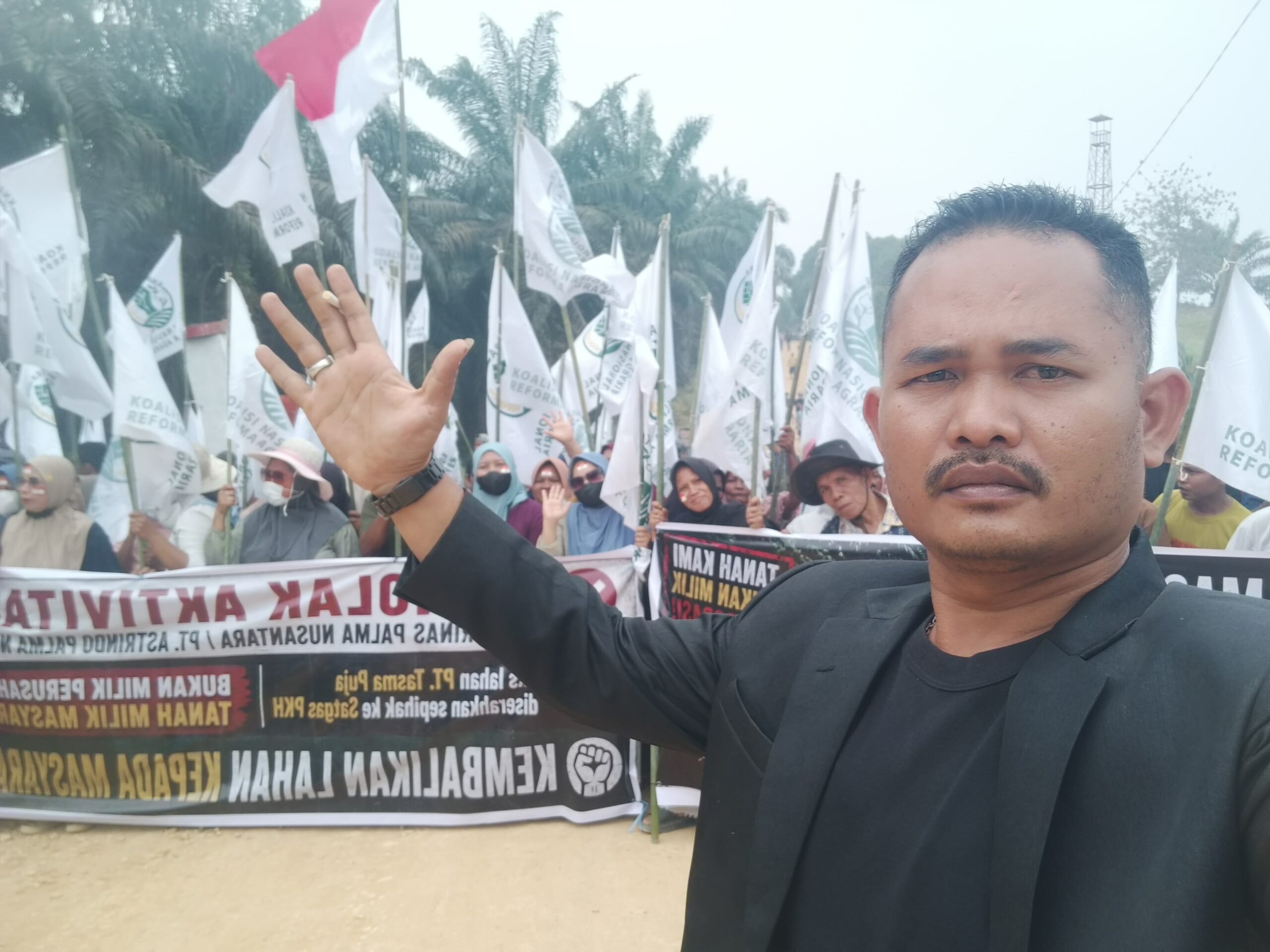 Warga Kepayang Sari Gelar Aksi Damai Hentikan Operasional PT Agrinas Palma di Lahan Eks PT Tasma Puja