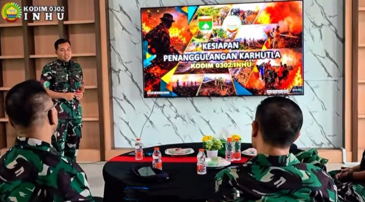 Tim Penyuluh Karhutla dan Kodim 0302/Inhu Sinergi Petakan 4 Cluster Rawan Kebakaran