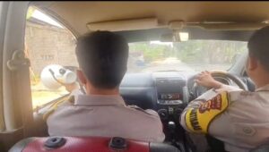 Polres Inhu Aktif Berikan Himbauan Pelarangan Membakar Hutan Dan LahanMelalui Program “Toa Karhutla”,