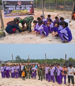 Peringati HUT ke-81 TNI, Koramil 03/SBD Hijaukan Alam Gelar Penanaman Sejuta Pohon di Batang Gansal