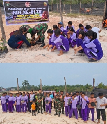 Peringati HUT ke-81 TNI, Koramil 03/SBD Hijaukan Alam Gelar Penanaman Sejuta Pohon di Batang Gansal