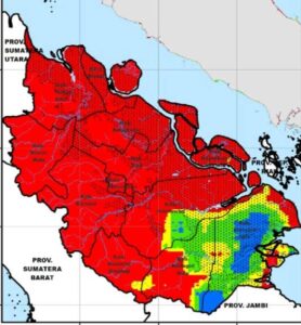 Dari 40 Hotspot Titik Panas Terpantau di Riau, Indragiri Hulu Sebaran Terbanyak