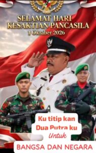 Kades Danau Baru Moh. Ridwan Ucapkan Selamat Hari Kesaktian Pancasila, Titipkan Dua Putra TNI AD ke Pangkuan Negara