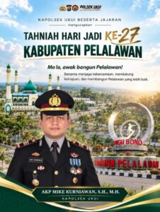Kapolsek Ukui AKP Mike Kurniawan S.H M.H Ucapkan Selamat Tahniah Hari Jadi ke-27 Kabupaten Pelalawan