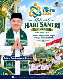 Ketua DPRD Inhu Sabtu Pradansyah Sinurat Ucapkan Selamat Hari Santri Nasional 2026, “Santri Menguatkan Negeri Menuju Indonesia Emas”