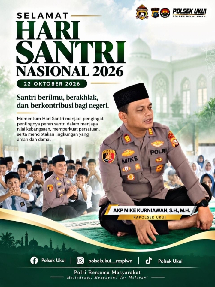 Kapolsek Ukui AKP Mike Kurniawan Ucapkan Selamat Hari Santri Nasional 2026