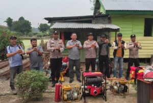Polsek Tanah Merah Sidak Kesiapan Karhutla di PT KKK, Embung dan Alat Pemadam Diperiksa