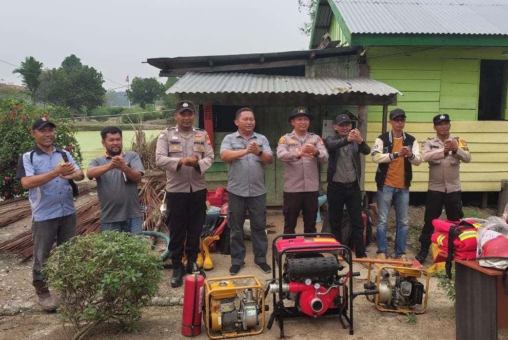 Polsek Tanah Merah Sidak Kesiapan Karhutla di PT KKK, Embung dan Alat Pemadam Diperiksa